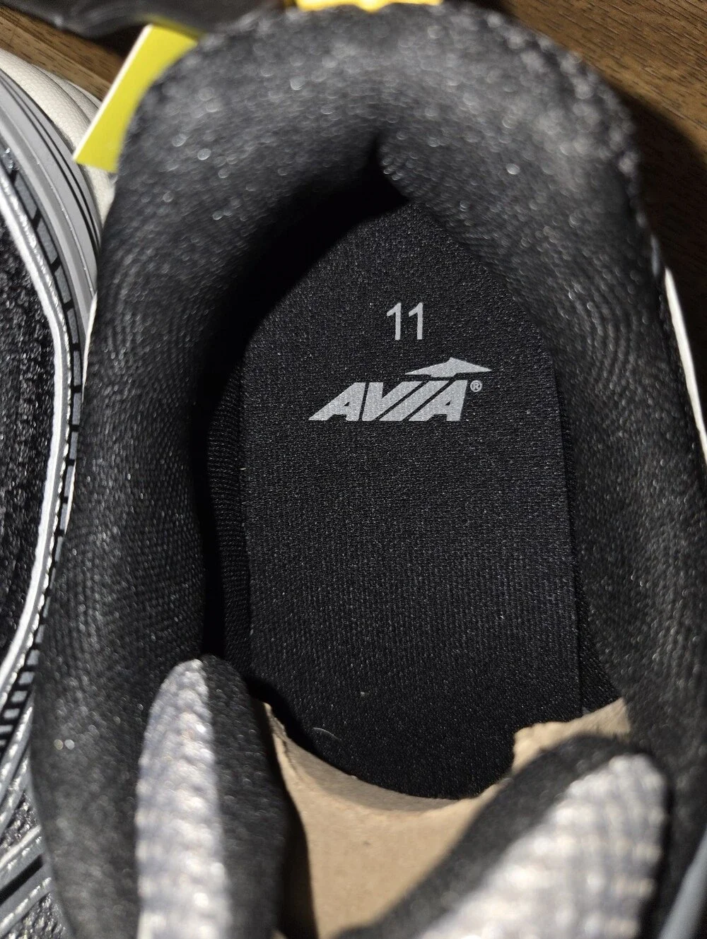 Avia Silver and Yellow Men's Athletic Sneakers
